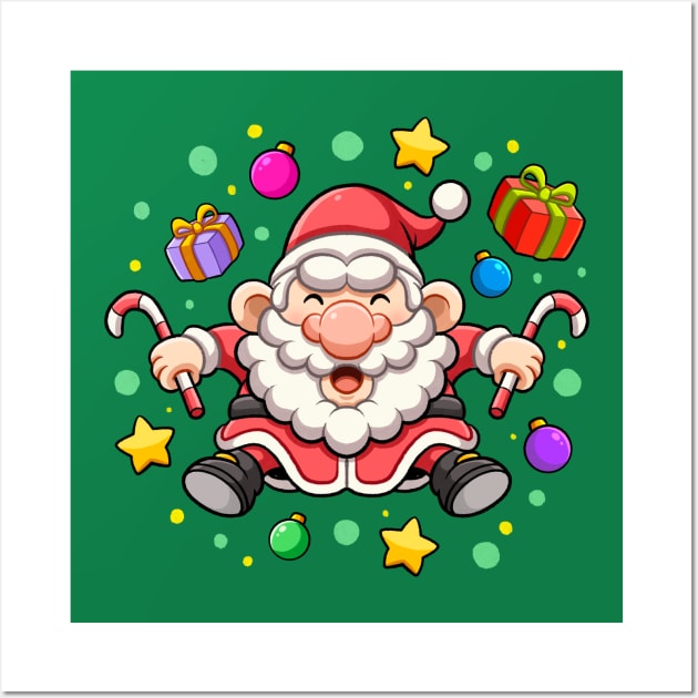 Santa Claus - Christmas Wall Art by Popon85